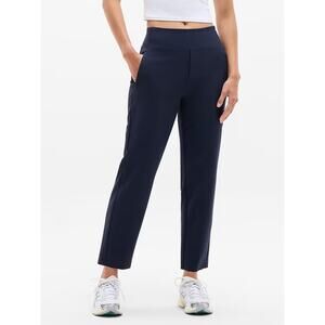 Athleta Navy Blue Endless High Rise Tapered Leg Pull on Pant Women's 8 Tall